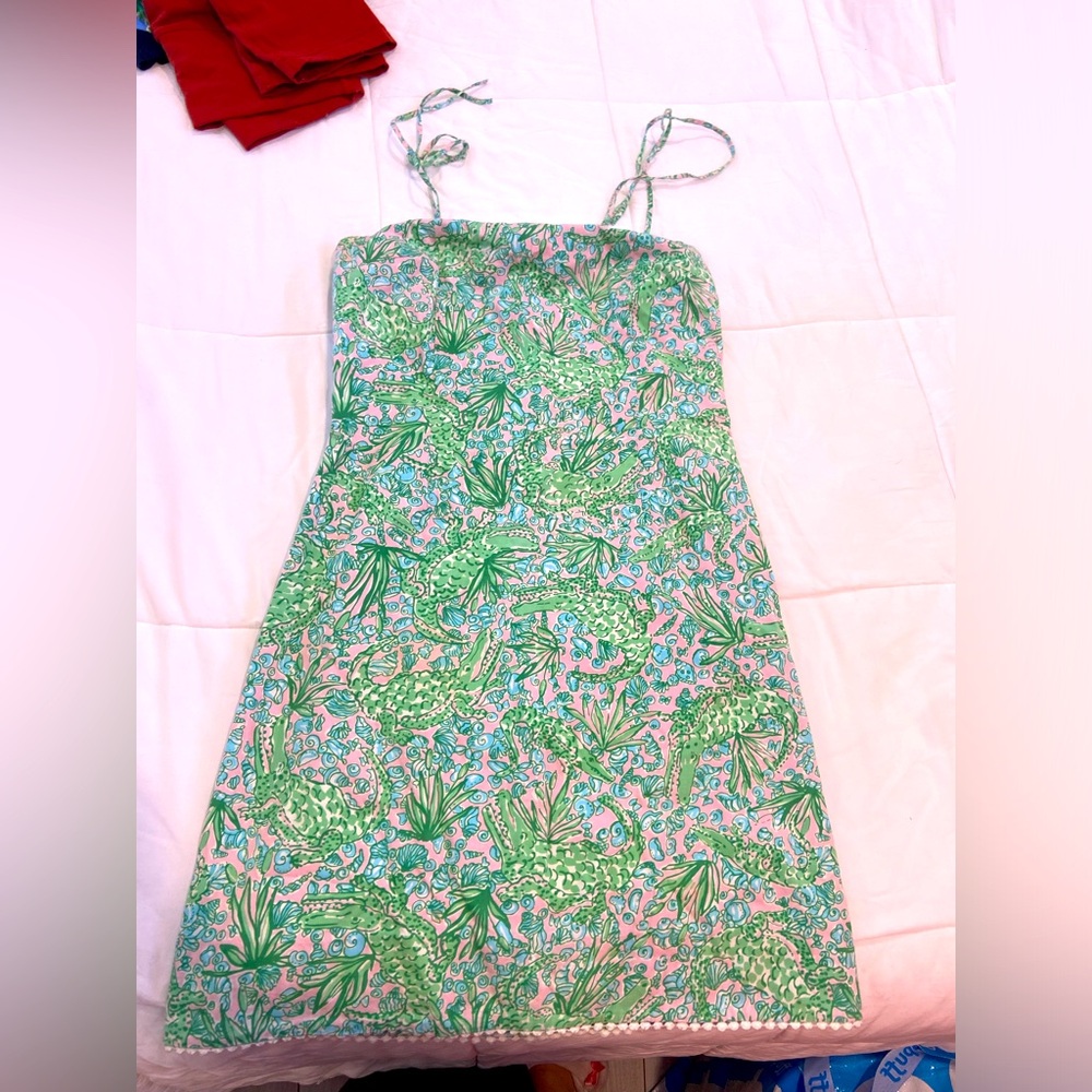 RARE Vintage Lilly Gator 🐊 Print Dress Size 2